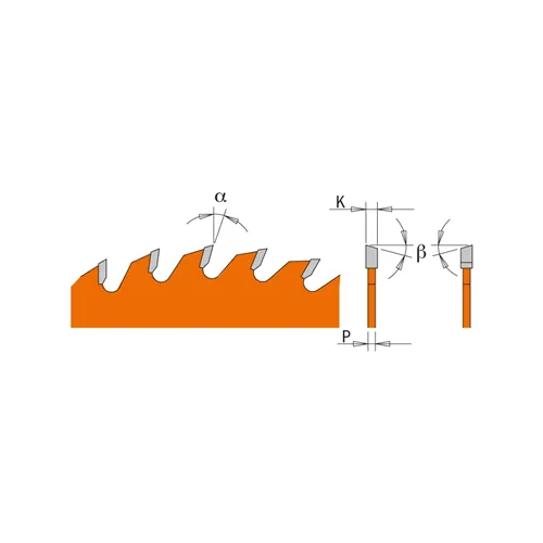 CMT Orange Piła do cięcia poprzecznego do elektronarzędzi - D260x2,5 d30 Z80 HW -5°Neg