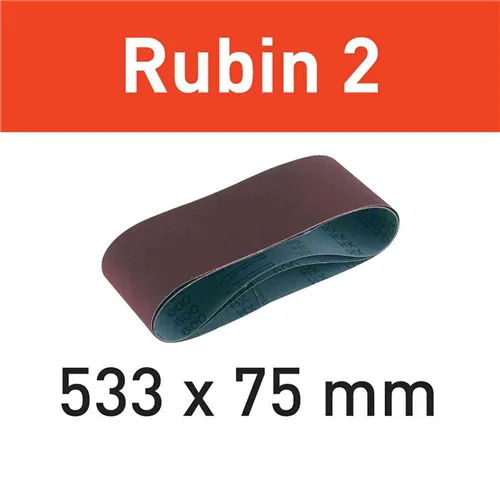 Festool Taśma szlifierska L533X75 - P80 RU2/10 Rubin 2