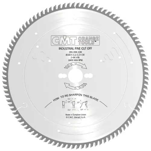 CMT Industrial Piła wykończeniowa - D400x3,5 d30 Z96 HW