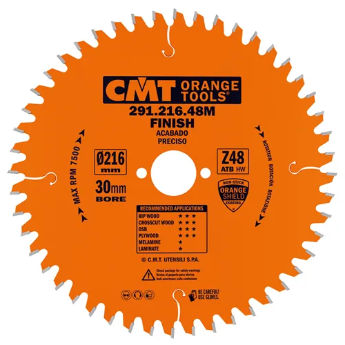 CMT Orange Piła uniwersalna do elektronarzędzi - D216x2,8 d30 Z48 HW -5°Neg