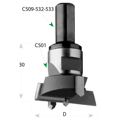 CMT C501 Nakładka wymienna wiercąca - D45 L30 HW L
