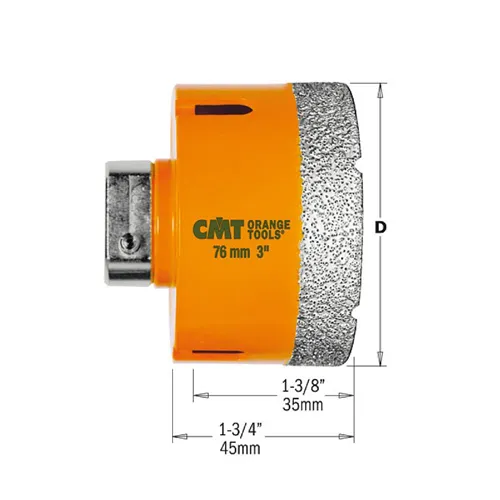 CMT C552 FASTX4 Otwornica diamentowa do cięcia na sucho - D111x35 L45