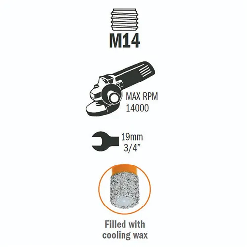 CMT C552 FASTX4 Otwornice Diamentowe M14 do pracy „na sucho” - D43x40 L60