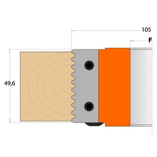 CMT Płytka wymienna do głowicy C694008 - para noży 49,6x11,9x1,5mm