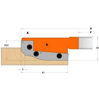 CMT Płytka wymienna do głowicy C694013 - para noży A 19,8x11,9x1,5mm