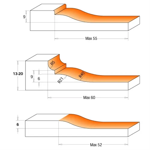 CMT Płytka wymienna do głowicy C694013 - para noży B 60x11,9x1,5mm