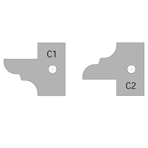 CMT Płytka wymienna do głowicy C694015 - para noży C1 25x29,8x2mm