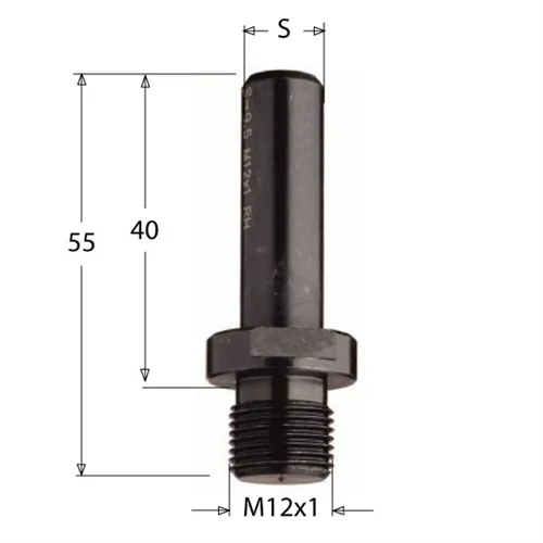 CMT Uchwyt z gwintem - S=12mm, M12x1