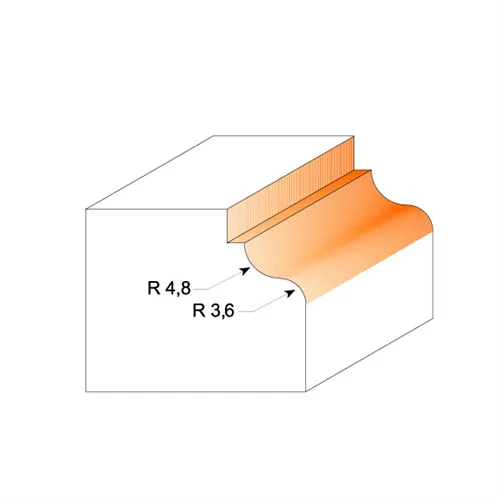 CMT C946 Frez z łożyskiem do profili klasycznych - R4,8-3,6 D34,2x13 S=8 HW