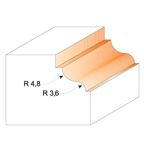 CMT C947 Frez z łożyskiem do profili klasycznych - R4,8-3,6 D34,2x13 S=12 HW