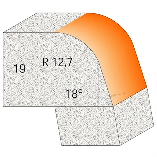 CMT C966 Frez zaokrąglająco-trymujące do twardych materiałów - R12,7 D54 I25,4 S=12