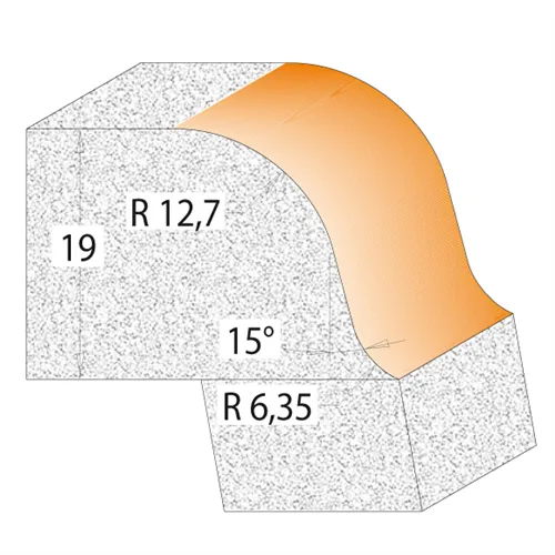 CMT C980 Frez zaokrąglający do twardych materiałów - R6,35-12,7 D54 S=12