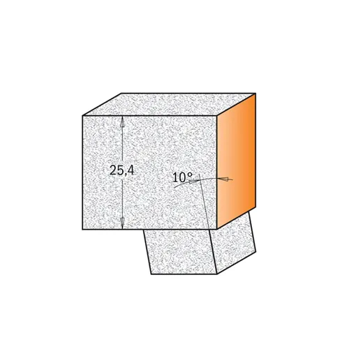CMT C980.57 Frez prosty do twardych materiałów z łożyskiem typu Delrin - D22x25,4 A10° L78 S=12,7