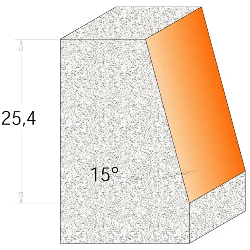 CMT C981 Frez do ukosowania do twardych materiałów - D31,7 I22,2 A15° S=12