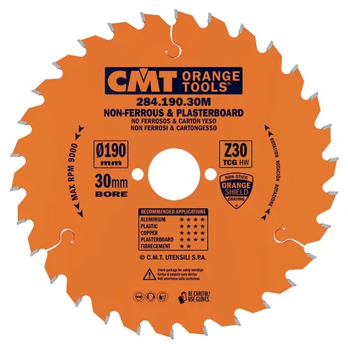 CMT Orange Piły do materiałów nieżelaznych oraz plastiku - D190x2,6 d30 Z30 HW