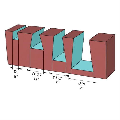 Frez do połączeń na jaskółczy ogon HW - D12,7x12,7 L56 14° S=6,35