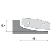 IGM Nóż profilowy do F631 - typ B, dolne pobieranie