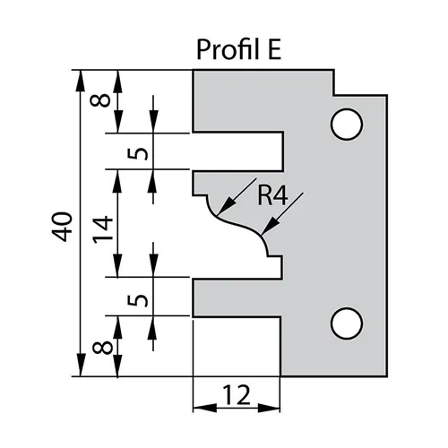 IGM F641 Profil-kontra frez do ramiaków MAN - D120x40 d30 Z2 ALU