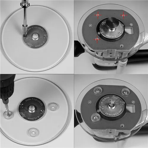 IGM Uniwersalna przezroczysta płyta frezarska - dla trzpieni S= 8-12mm