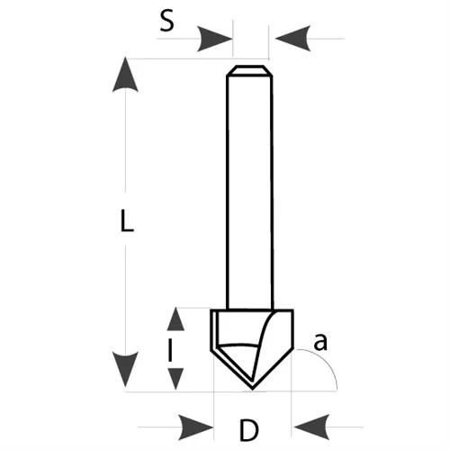 IGM M115 Frez do V-rowku - D12,7x12,7x52,7 S=8 HW