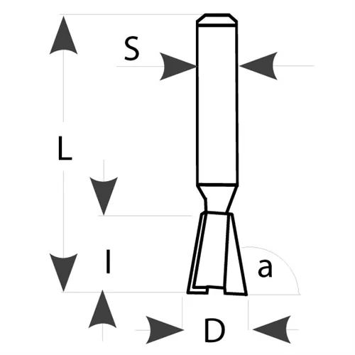 IGM M118 Frez do połączeń na jaskółczy ogon - D6x6,9-8°-x59 S=8 HW